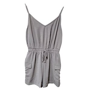 Womens Brown Sleeveless Romper Size Small